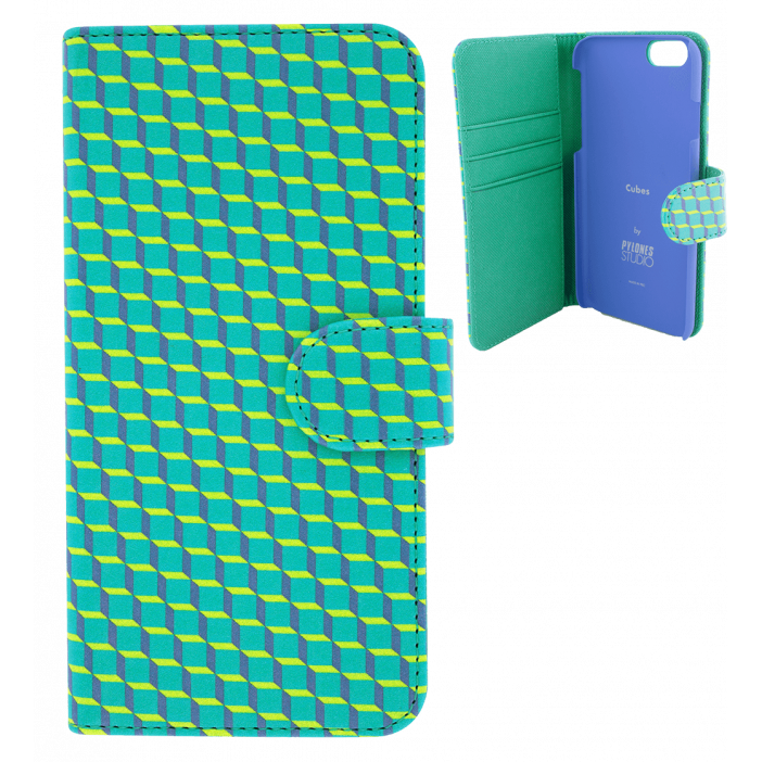 Custodia a portafoglio per iPhone 6, 6S - Iwallet Cubes