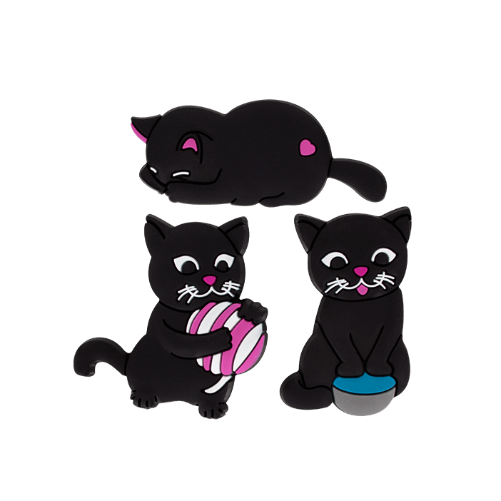 3er-Set Magnete - Happy Rosa Katze