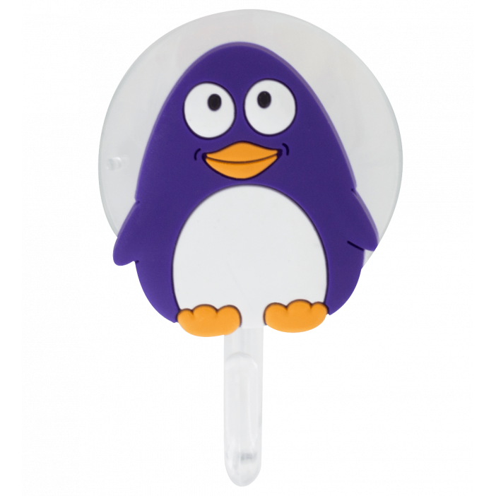 Crochet ventouse - Ani-holder Pingouin