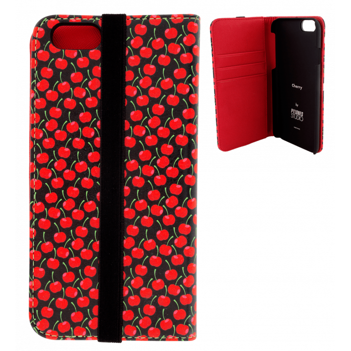 Coque à clapet pour iPhone 6, 6S, 7, 8 - Iwallet Cherry