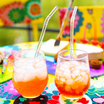 Paille en verre  - Papaye