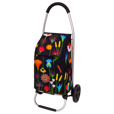 Chariot de courses - Trolly - Jardin fleuri