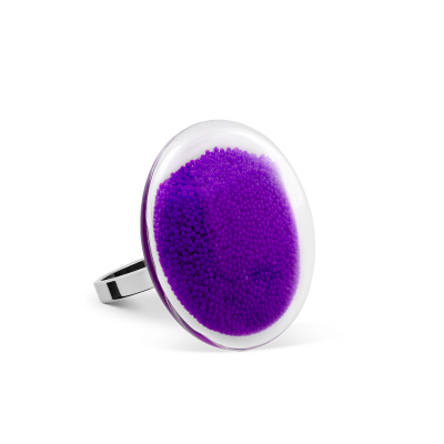 Anello in vetro - Galet Mini Billes