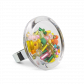 Glasring - Cachou Medium Billes Fuchsie