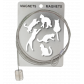 Câble porte photos et magnets - Magnetic Cable Chat Gold