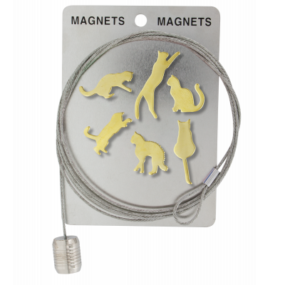 Câble porte photos et magnets - Magnetic Cable - Chat Gold