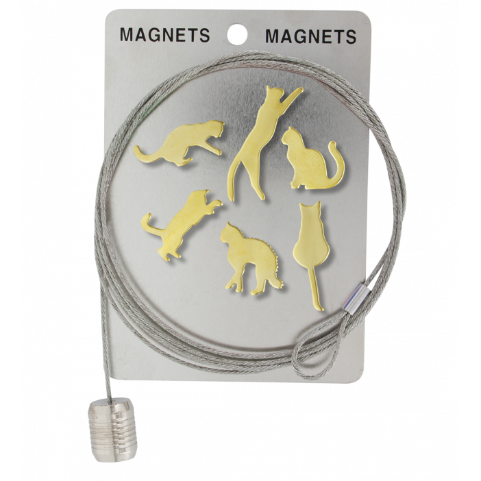 Câble porte photos et magnets - Magnetic Cable Chat Gold