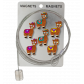 Câble porte photos et magnets - Magnetic Cable Chat blanc