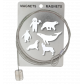 Câble porte photos et magnets - Magnetic Cable Chat blanc