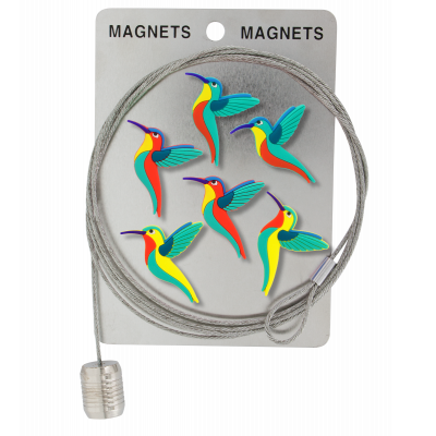 Câble porte photos et magnets - Magnetic Cable - Colibris Rouge