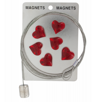 Câble porte photos et magnets - Magnetic Cable - Cœur