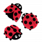 Set of 3 magnets - Happy