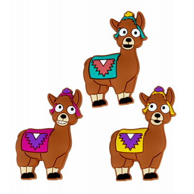 Set di 3 calamite - Happy - Lama