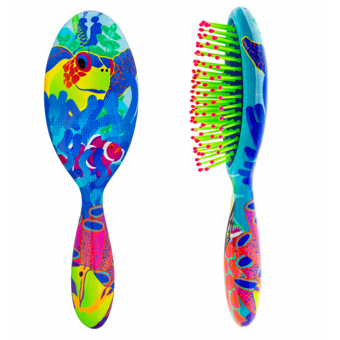 Petite brosse à cheveux - Ladypop Small Fluocéan