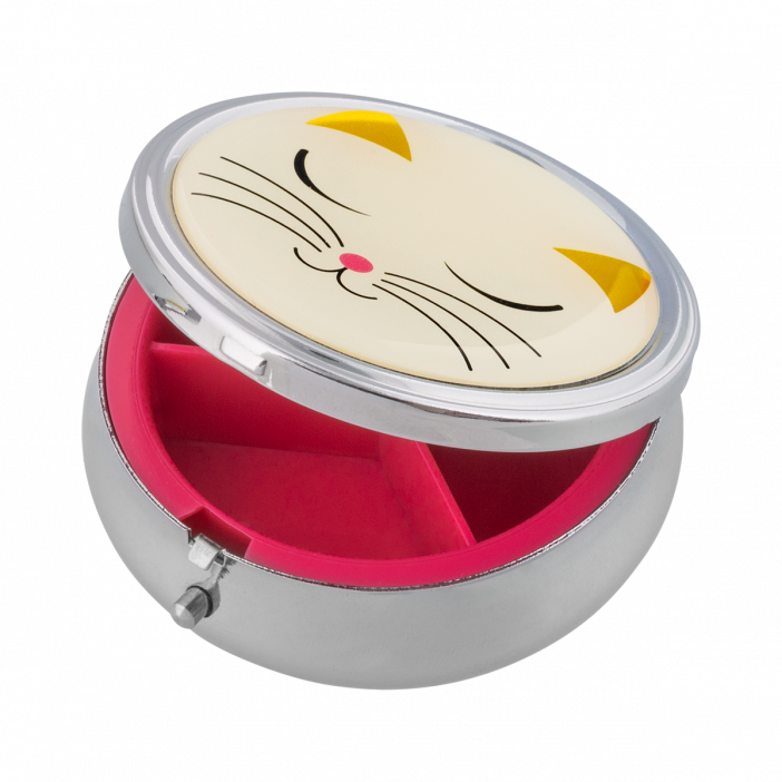 Pillendose - Posologik White Cat