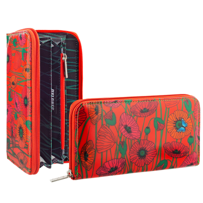 Portefeuille - Voyage - Coquelicots