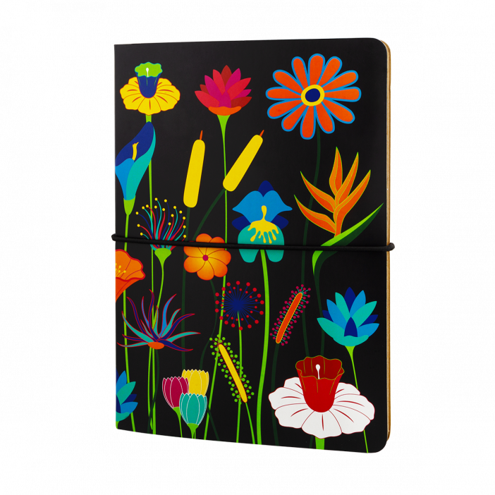 Double carnet A5 - Smart note Jardin fleuri