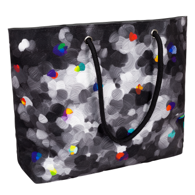 Très grand cabas de plage - Beach Bag - Black Palette