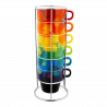 Stack of cups cappucino - Café cino des artistes Palette