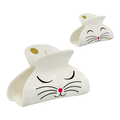 Pince à cheveux crabe - Ladyclip Large - White Cat
