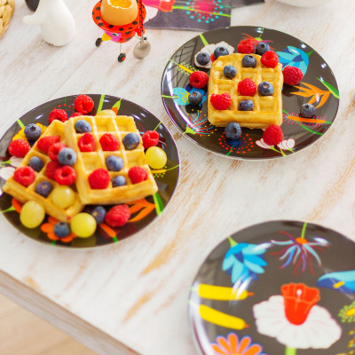 Set de 4 Assiettes - Dessert coloré