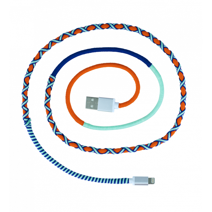 USB-Kabel für iPhone - Salsa Blau / Rot
