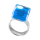 Anello in vetro - Carré Nano Transparent