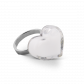 Bague en verre soufflée - Coeur Nano Milk Rouge clair