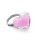 Bague en verre soufflée - Coeur Nano Milk