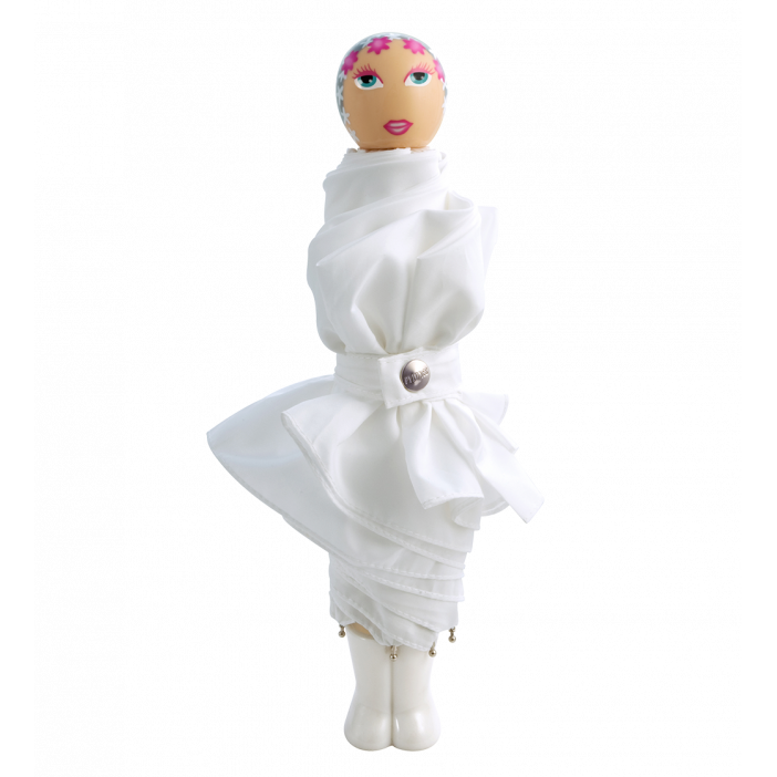Second Chance - Compact umbrella - Rain Parade White