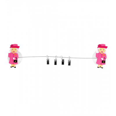 4 Saugnapf Clips- Ani-clip - Queen Pink