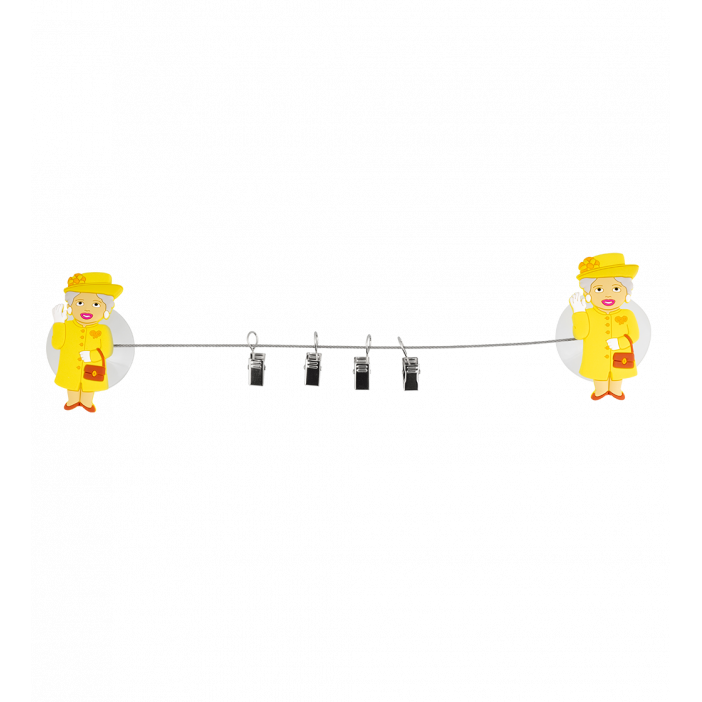4 suction cup clips - Ani-clip Queen Yellow