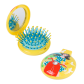 Haarbürste mit Spiegel 2 in 1 - Lady Retro Blue Flower