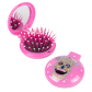 Haarbürste mit Spiegel 2 in 1 - Lady Retro Blue Flower