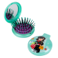 Haarbürste mit Spiegel 2 in 1 - Lady Retro Blue Flower