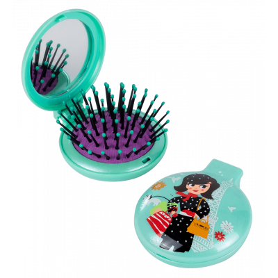 Brosse à cheveux miroir 2 en 1 - Lady Retro - Parisienne