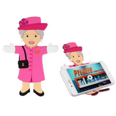 Support téléphone bureau - Ani-stand - Reine Rose