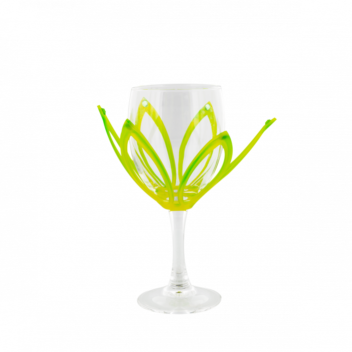 Bicchiere da vino in silicone - Vintage Verde
