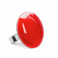 Glass ring - Galet Medium Milk Fuchsia