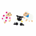 Satz von 3 Magneten - Happy Followers Schafe
