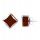 Boucles d'oreilles clou en verre soufflées - Carré Milk
