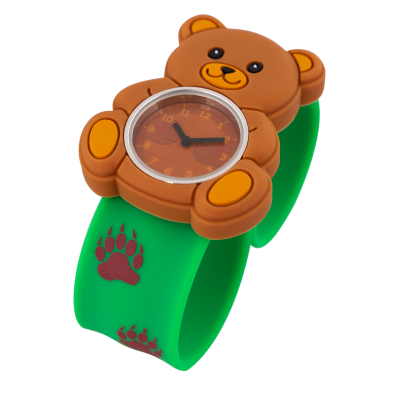 Montre slap - Funny Time - Ours brun