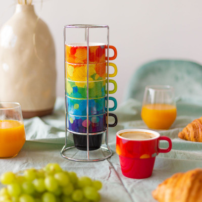 Tour de tasses cappucino - Café cino des artistes