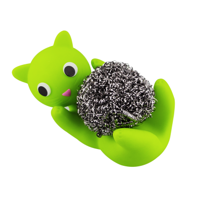 Metal sponge-holder - Max Le Ferrailleur - Green