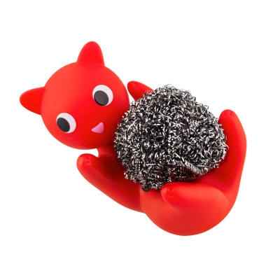 Metal sponge-holder - Max Le Ferrailleur - Red