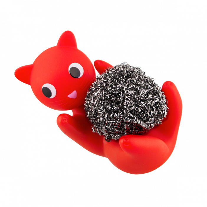 Metal sponge-holder - Max Le Ferrailleur Red