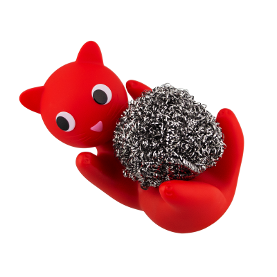 Metal sponge-holder - Max Le Ferrailleur - Dark red