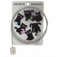 Câble porte photos et magnets - Magnetic Cable Chat blanc