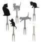 Cocktail sticks - Pick Party Chat noir et blanc