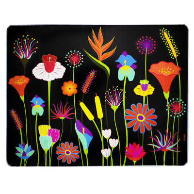 Planche en verre - Commy - Jardin fleuri